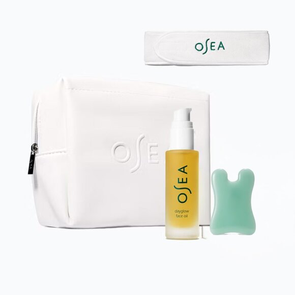 NWT OSEA Dayglow Face Oil + Gua Sha Sculptor + Headband - Picture 1 of 4